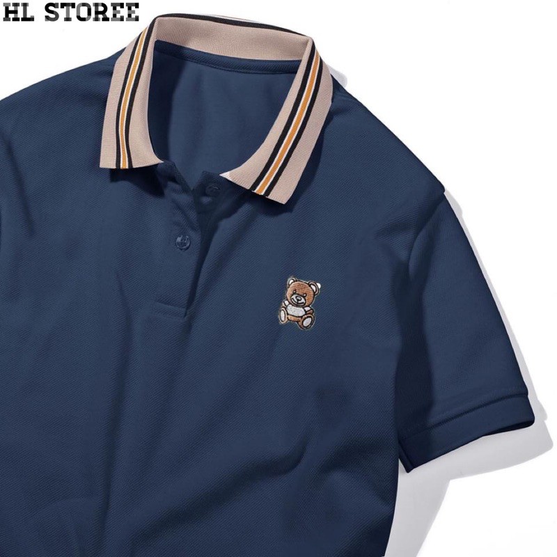 Áo thun Polo nam cổ bẻ thêu Gấu vải cá sấu Cotton xuất xịn, chuẩn form,sang trọng-lịch lãm | BigBuy360 - bigbuy360.vn