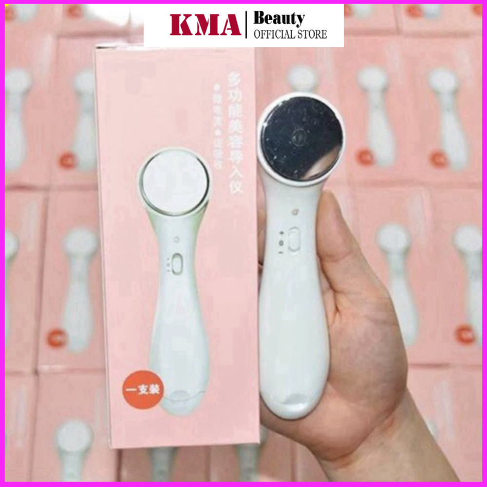 Máy Rửa Mặt Massage Ion Cầm Tay - Máy Cọ Matxa Rửa Mặt Mini Tích Điện Hàn Quốc 5 In 1 Cao Cấp sp