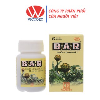 BAR Actiso 60 viên - Viên uống mát gan lợi mật, giải độc - Victory Pharmacy