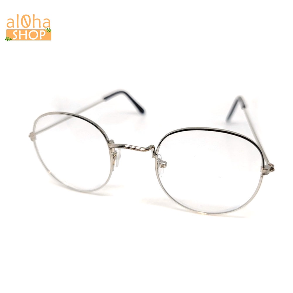 Mắt kính thời trang chống bụi gọng sắt tròn K024 nobita unisex nam nữ - al0ha Shop