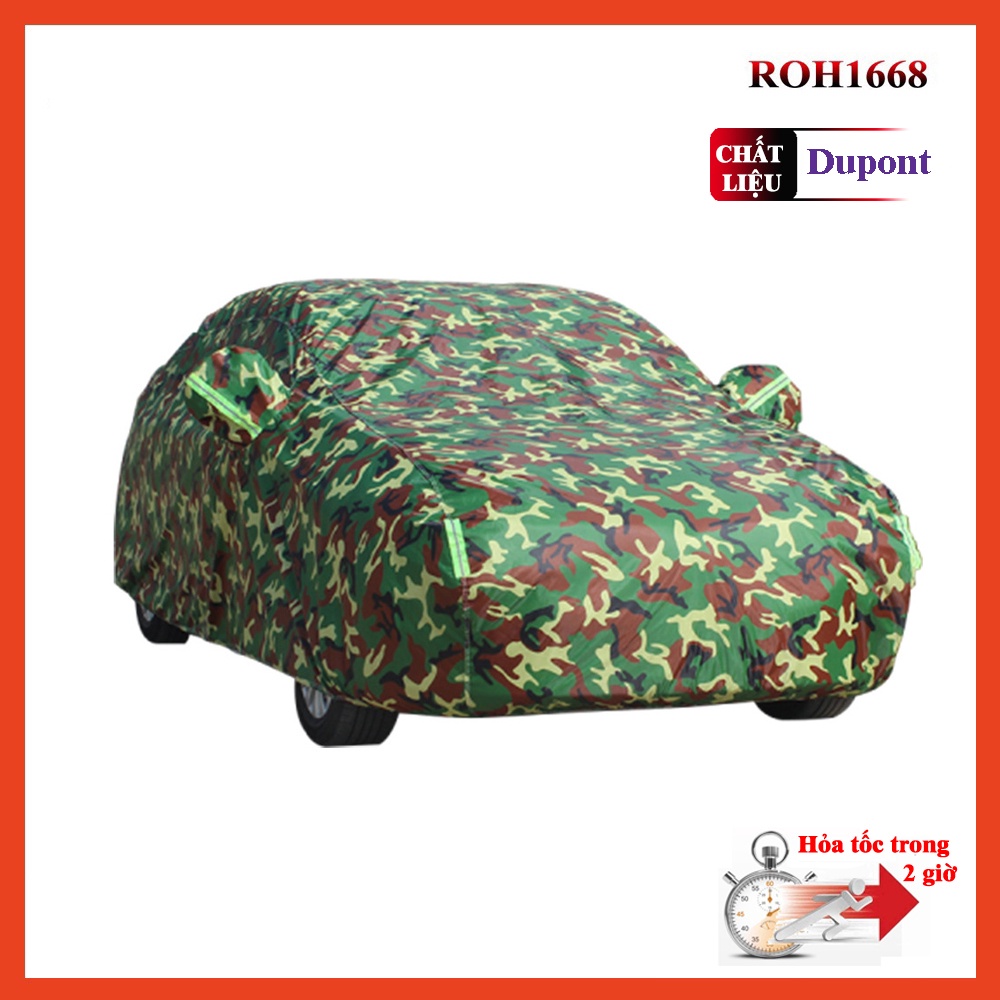 Bạt phủ xe hơi ôtô 4 - 7 chỗ, chất liệu vải dù Polyester Dupont Fabric cao cấp, chống nóng, mưa, xước sơn