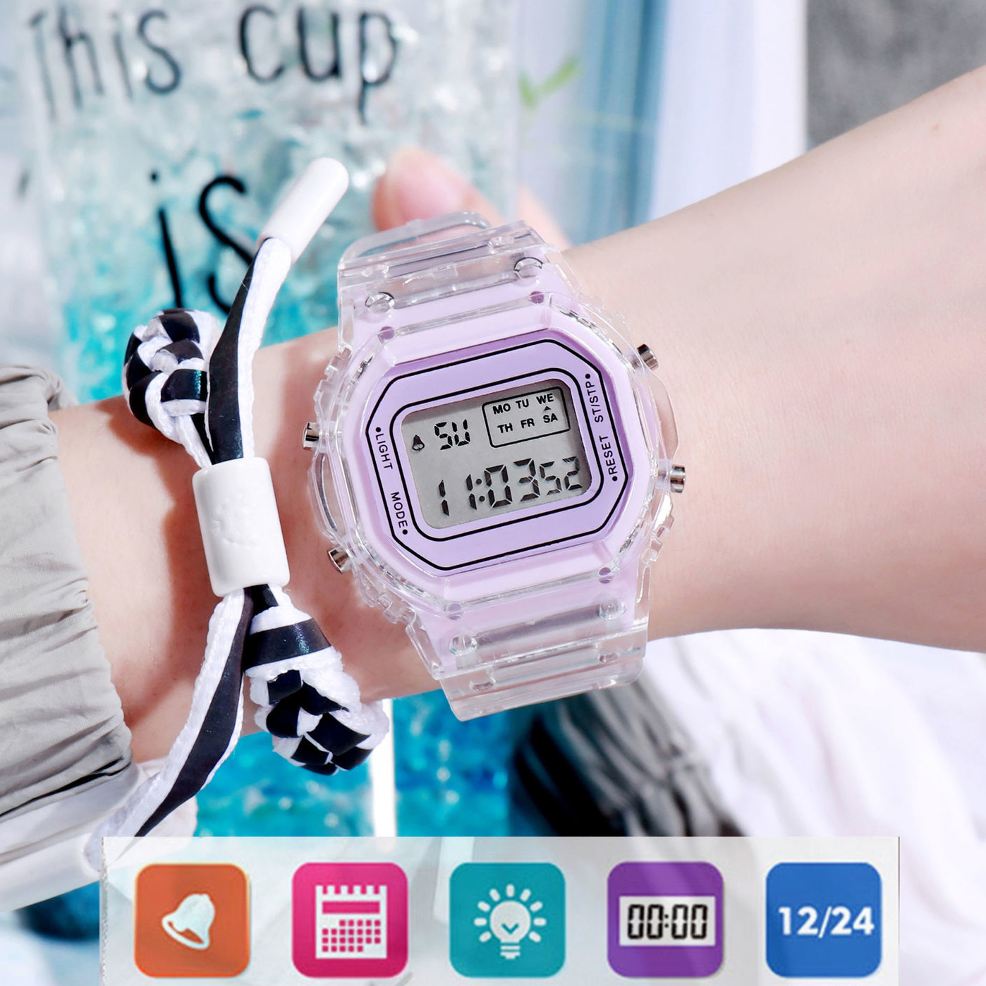 Đồng Hồ Nữ Dây Da Mặt Hình Hoa Xinh Xắn