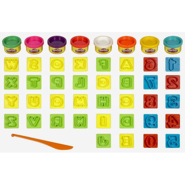 Đất Nặn PLAY-DOH, Bộ Đất Nặn Vui Học Cùng Chữ Và Số Cho Bé Clay Colors Alphabet