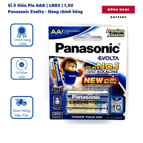 Pin AA / PIN AAA Panasonic Evolta 1,5 V Hàng chính hãng
