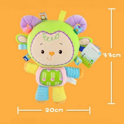 Đồ chơi chút chít/ Thú bông đa giác quan phát âm thanh Happy Monkey