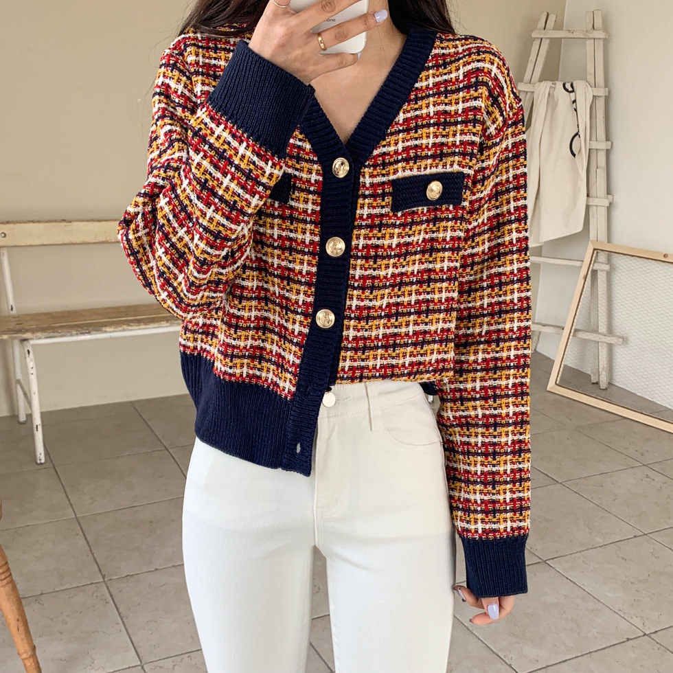 Áo khoác cardigan Pure Cube dệt kim thiết kế xinh xắn thời trang cho bạn gái