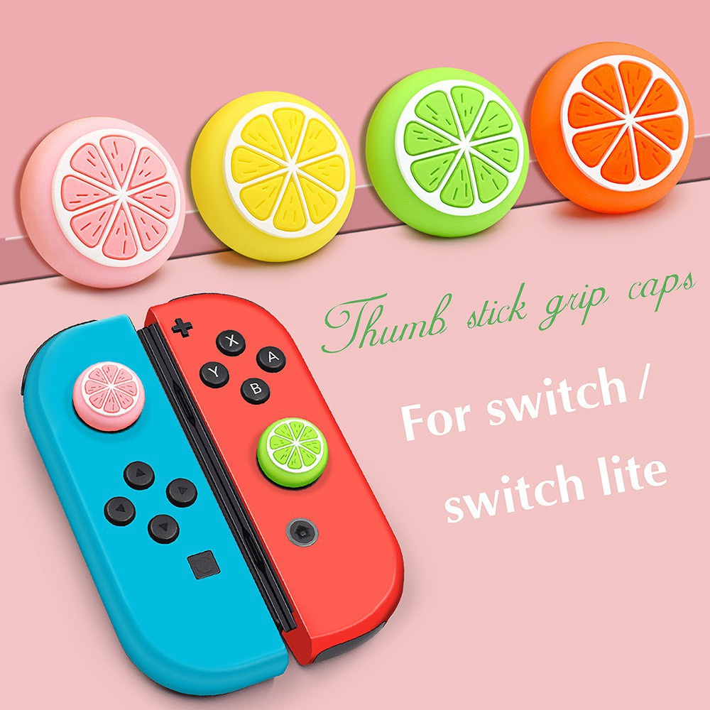 Lammcou Silicon Soft Fruit Shape Gaming Control Button Protector Cover compatible with Nintendo Switch / Lite