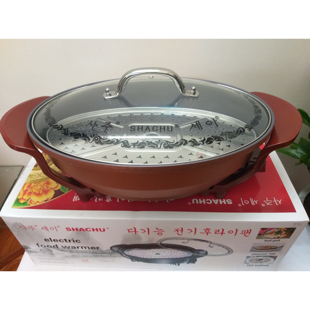 Chảo lẩu điện siêu bền chảo cá Sachu CS E Hàn Quốc Bảo Hành 12 Tháng