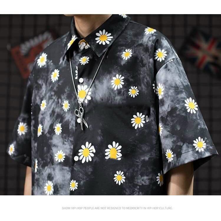 [Mã FAMAYMA2 giảm 10K đơn 50K] [ SALE SOCK] - áo sơ mi voan lụa nam in bông cúc cực hot | BigBuy360 - bigbuy360.vn