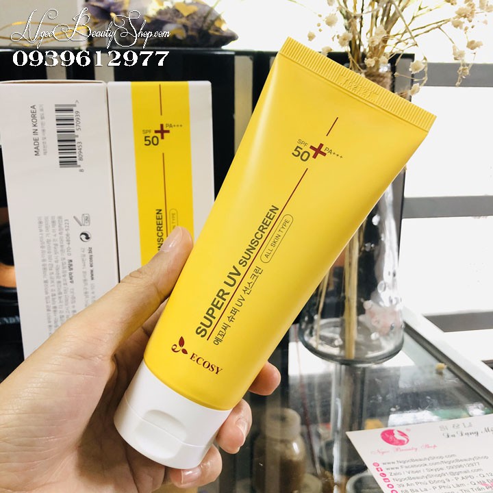 Kem chống nắng vật lý Ecosy Super UV Suncreen Spf 50+ Pa+++ 100ml