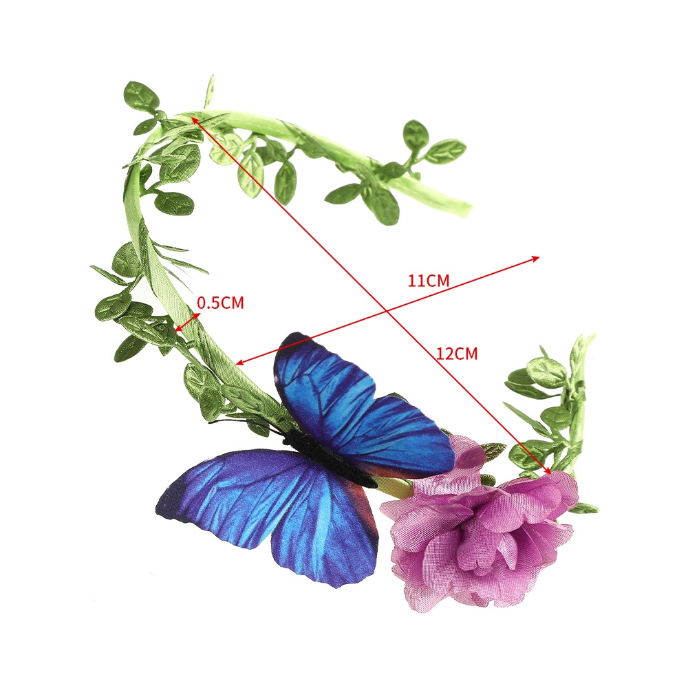 Haimeikang Cài tóc cô dâu đính phụ kiện hoa lá bướm sáng tạo thời trang