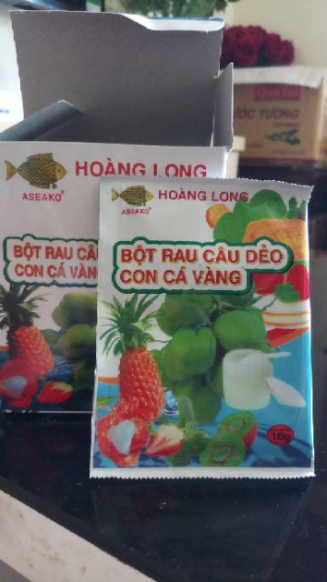 1 hộp 12 gói rau câu dẻo con cá vàng