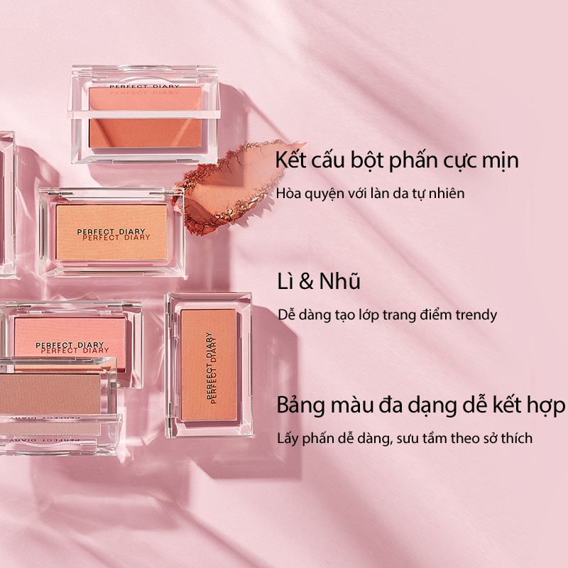Phấn Má Hồng Perfect Diary Collector Matte Shimmering Finish 2 Textures 12 Shades 2.5g | BigBuy360 - bigbuy360.vn