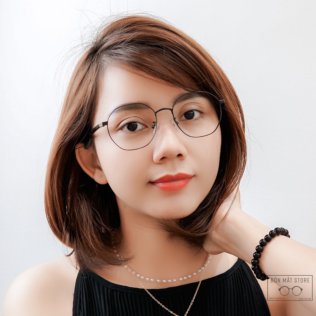 Gọng Kính Cận Đa Giác Hợp Kim Thời Trang 2021(Tặng Khăn Hộp) | BigBuy360 - bigbuy360.vn