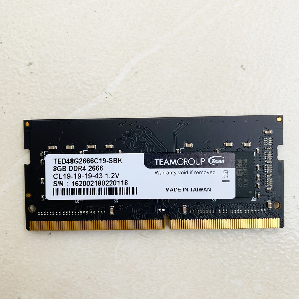 Ram Laptop 8GB DDR4 Buss 2666 Teamgroup Chính hãng Networkhub phân phối