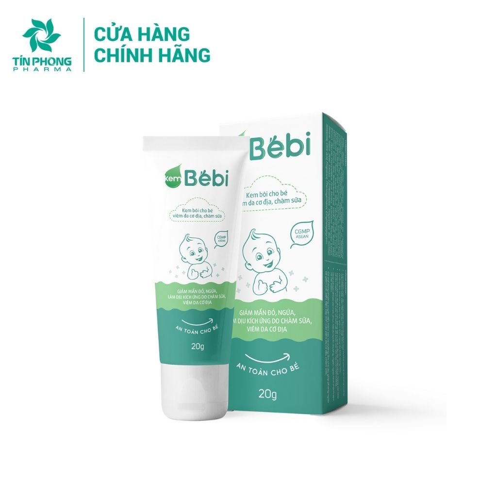 Kem Bebi Bôi Giảm Chàm Sữa Cho Bé, Hạn Chế Mẩn Ngứa, Dị Ứng, Cung Cấp Độ Ẩm Cho Da An Toàn, Lành Tính Tuýp 20g TMP027