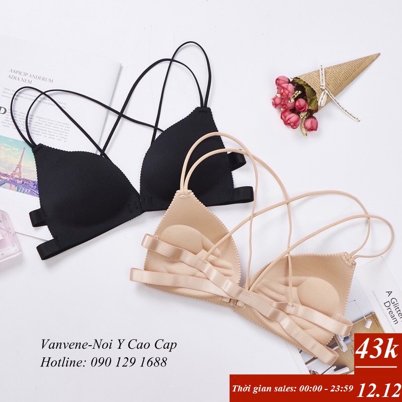 Vanvene Áo Bra / Áo lót / Áo ngực su đúc bàn tay cài trước nâng ngực FREE SIZE A836 (có video) | BigBuy360 - bigbuy360.vn