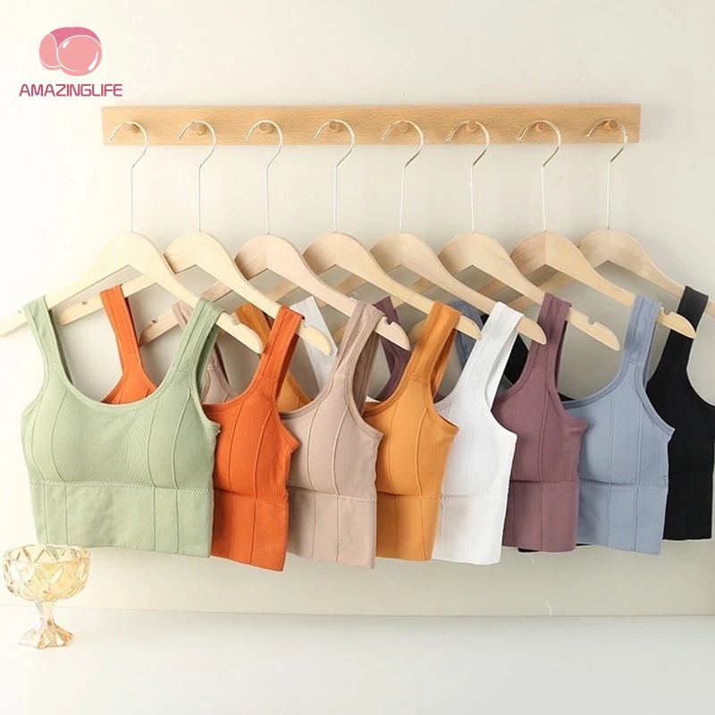 [Amazinglife] Áo Lót Thể Thao Nâng Ngực Thời Trang Đường Phố Gợi Cảm Thoáng Khí Cho Nữ