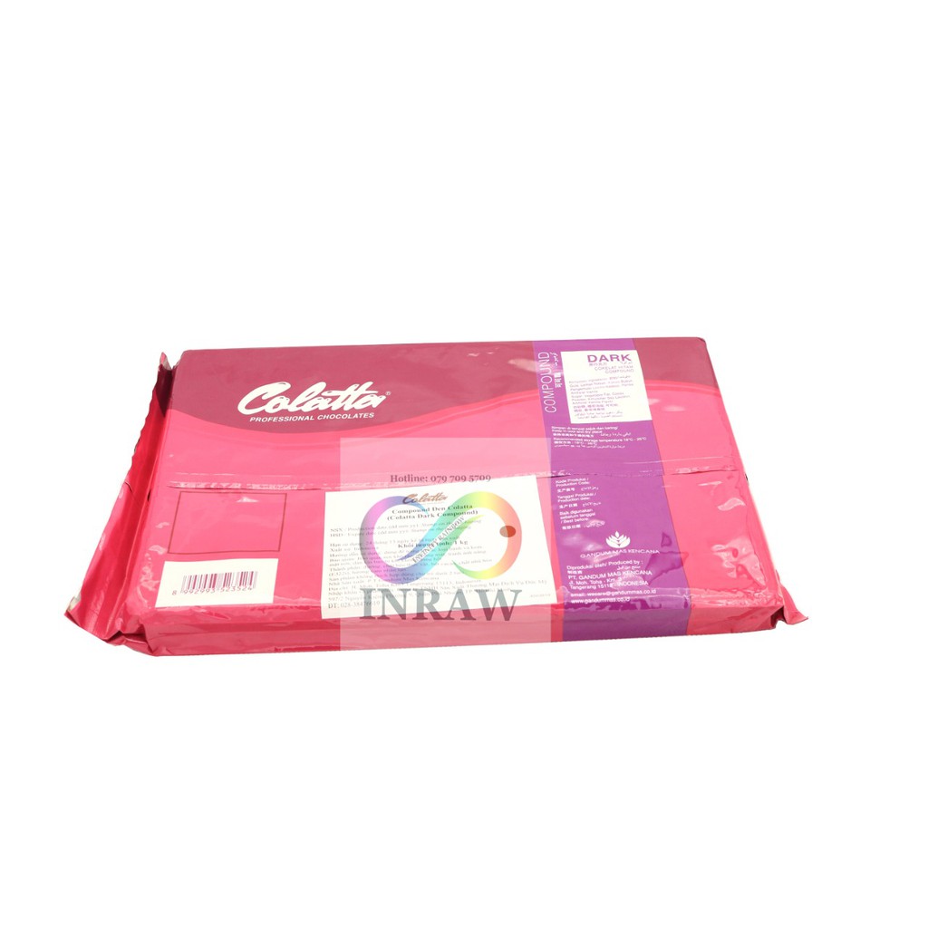 Socola đen nguyên chất Colatta thanh 1kg