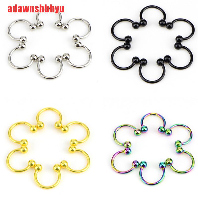 Set 10 Khuyên Mũi / Môi / Tai / Mũi Bằng Thép Không Gỉ Chất Lượng Cao