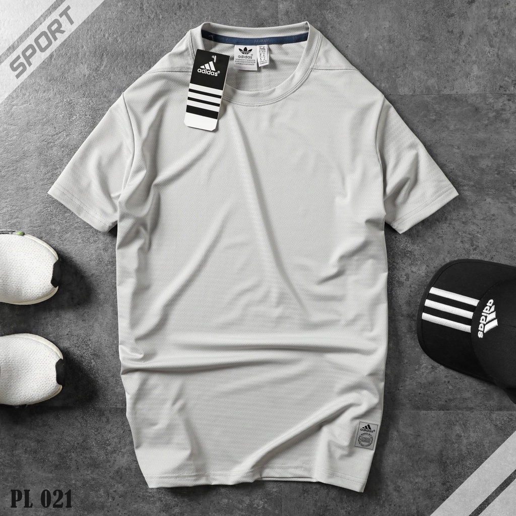 Áo Adidas phối 3 sọc sau lưng, vải dệt kim vân ngang thoáng mát tốt, có size lớn 105kg