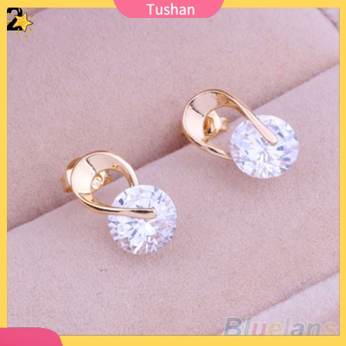 Đôi khuyên tai đính đá xinh xắn cho nữ