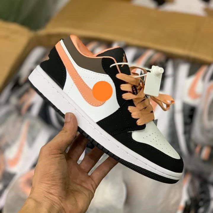 Giày sneaker JD1 jordan 1 low cam đào , Giày thể thao jd cam đào cổ thấp nam nữ phối siêu xinh 2022