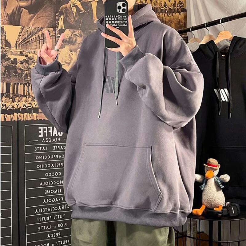 Áo hoodie dáng rộng in họa tiết thời trang phong cách Hàn Quốc cho nam và nữ size M-5XL