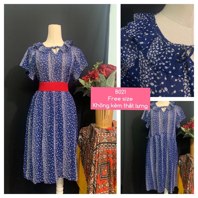 Đầm hoa rơi vintage