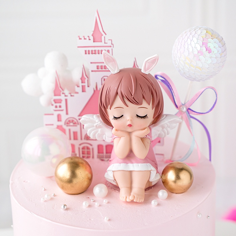 Búp Bê Công Chúa Trang Trí Bánh Kem Dễ Thương