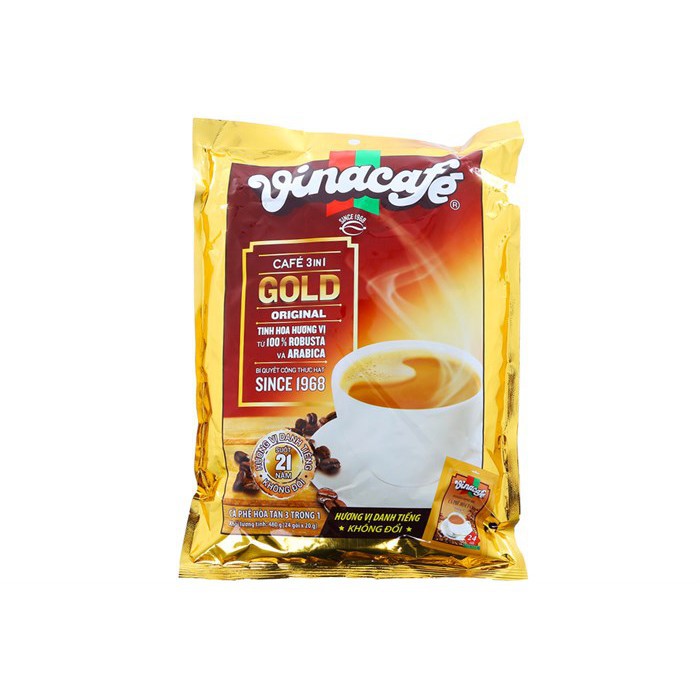 CÀ PHÊ HÒA TAN 3IN1 VINACAFE GOLD - 24 GÓI