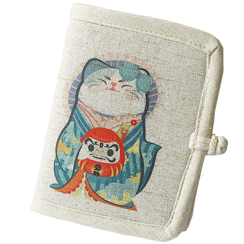 Ví gấp chọn mẫu- Ví vải canvas thủ công gấp vải cực xinh hình mèo phong cách Nhật Bản( Dr chọn mẫu)