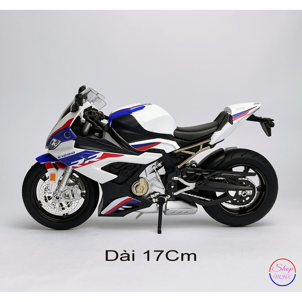 Xe đồ chơi mô hình BMW S1000RR 2020 TẶNG KÈM BIỂN SỐ tỉ lệ 1:12 hãng HUA YI