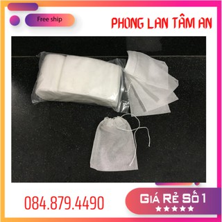 Combo 100 túi lọc trà đựng phân tan chậm -túi lọc phân cho lan