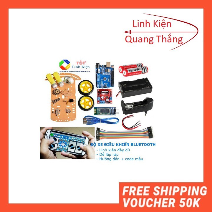 combo xe robot điều khiển bluetooth arduino xe bluetooth đã nạp sẵn code