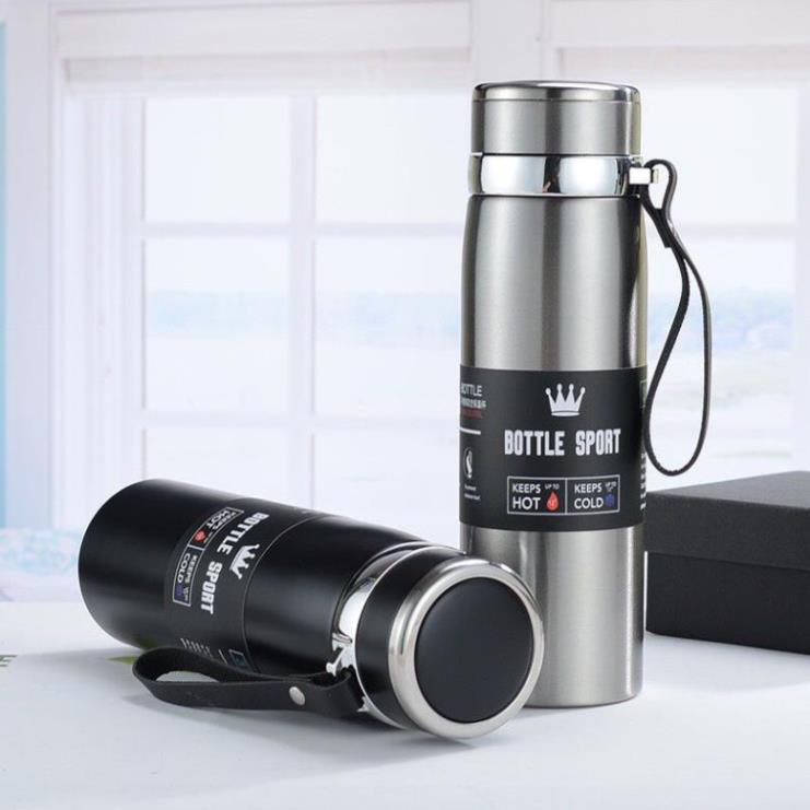 Bình Giữ Nhiệt [FREESHIP] Inox Bottle Sport 1000ML INOX Có Dây Xách