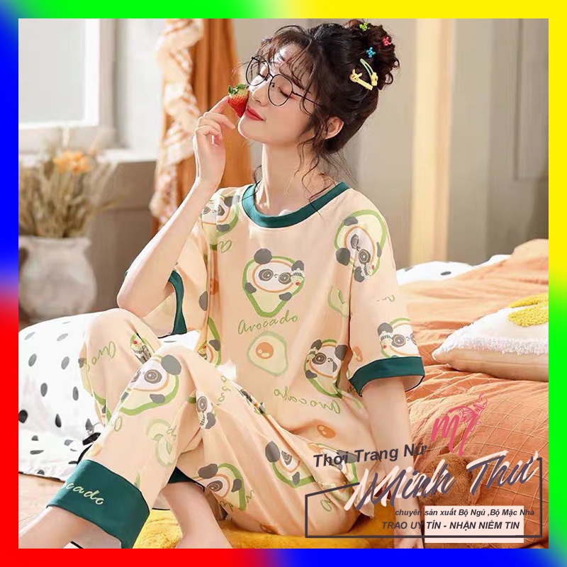 Đồ bộ nữ mặc nhà thời trang mới nhất - Chất liệu Cotton cao cấp - ( Quần Dài Tay Ngắn - TNQD - 05 )