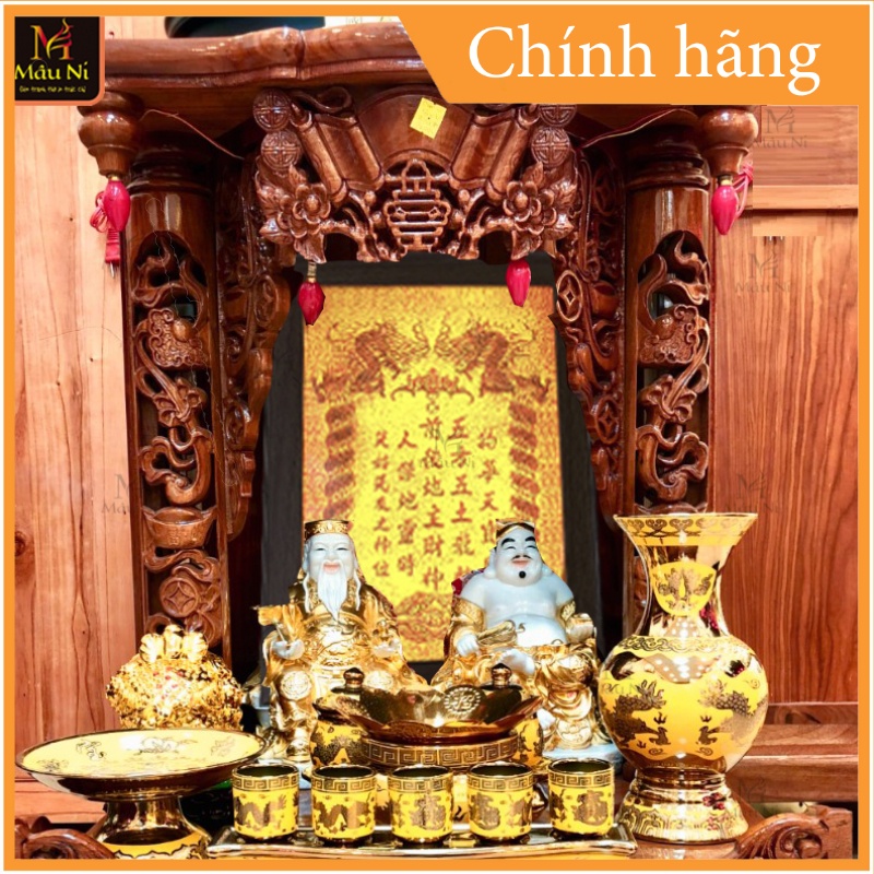 sx - BÀI VỊ THẦN TÀI THỔ ĐỊA lập bàn thờ - tranh trúc chỉ in MÂU NI