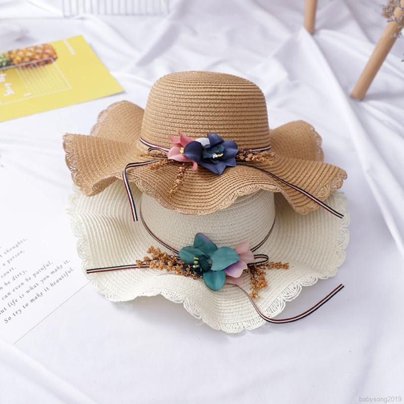 Mũ Cói Rộng Vành Cho Bé Gái