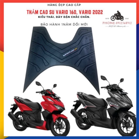 Thảm Lót Chân Xe Vario 160 Năm 2022 (Chữ Đỏ)