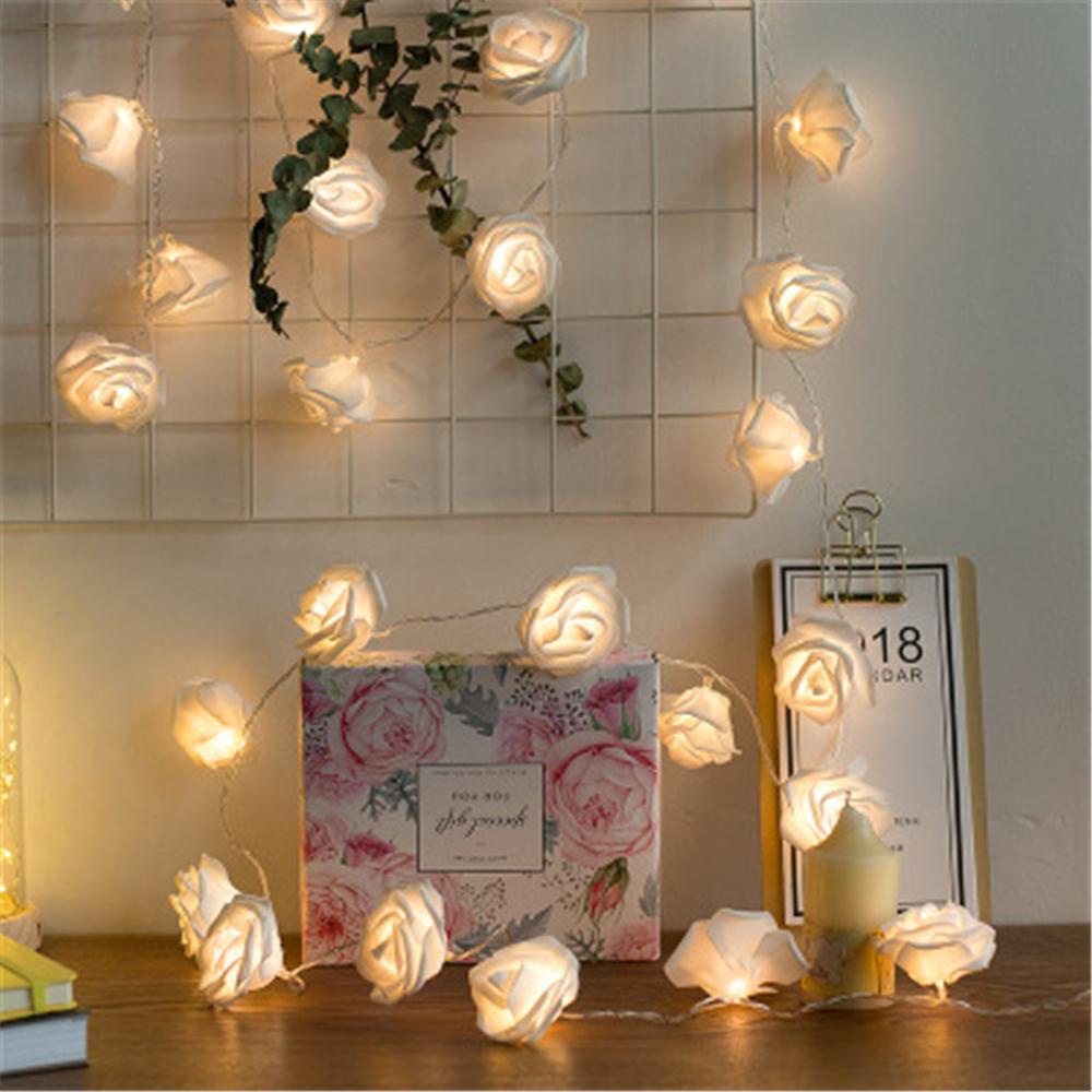 LONTIME Dây Đèn Led 5cm 20 / 40 Bóng Hình Hoa Hồng Trang Trí Tiệc Cưới