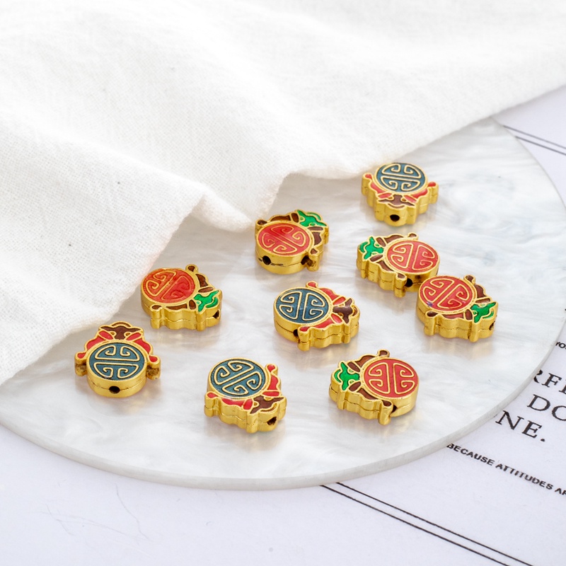 Phụ Kiện Làm Trang Sức Vòng Tay/Dây Chuyền Thủ Công Bằng Đồng 18k Nhiều Màu Sắc diy