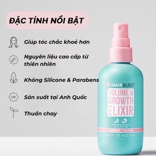 Xịt Dưỡng Tóc Hairburst Volume and Growth Elixir Tạo Độ Phồng Và Kích Thích Mọc Tóc 125ml