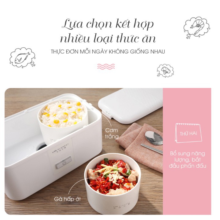 Hộp hâm nóng cơm di động mini Japan - Giá siêu hấp dẫn
