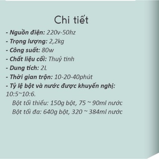 MÁY TRỘN BỘT BEAR HMJ-A20E1 2 Lit(2020)