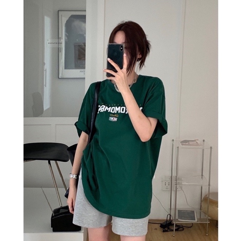 Áo thun phông logo tay nam nữ PINK tay lỡ form rộng RETROMOMENTS Unisex