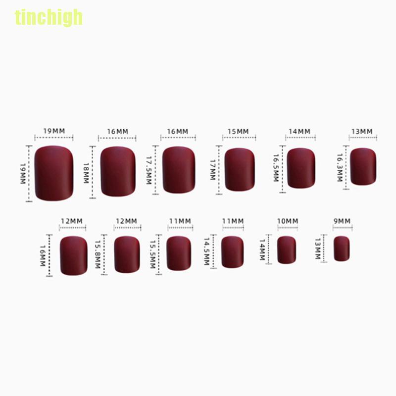 [Hàng mới về] Bộ 24 cái móng tay giả dài Fenyin che toàn phần kiểu Pháp tháo được