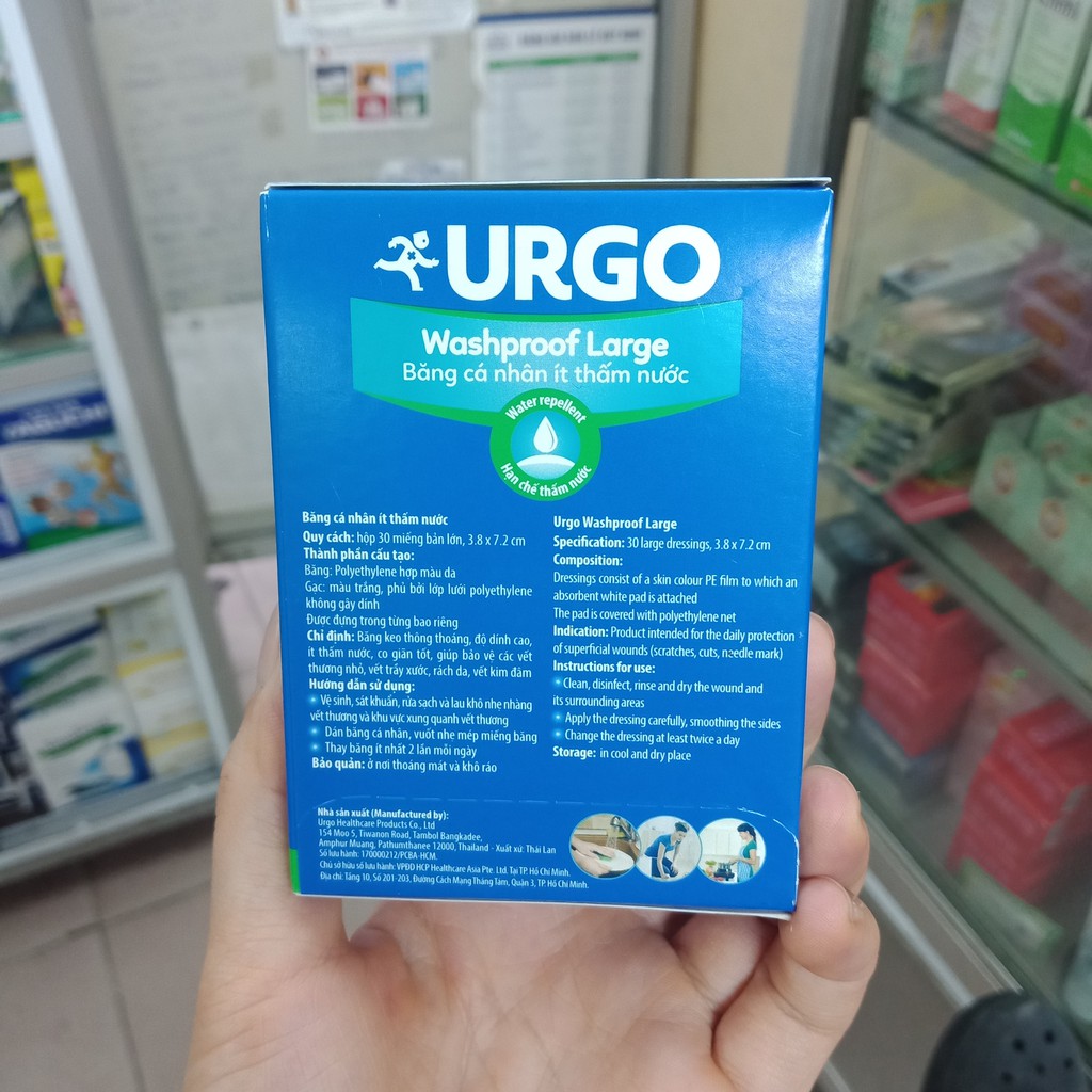 [Giá Tốt] - Băng cá nhân ít thấm nước Urgo hộp 30 miếng - [Hàng Chính Hãng] -[Chính Hãng]