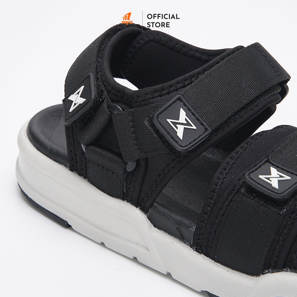 Giày Sandal ZX Meta Unisex Nam nữ, Đế EVA phylon, ZX 2125 2 quai bản to, đế phylon 3 lớp - BLACK GREY