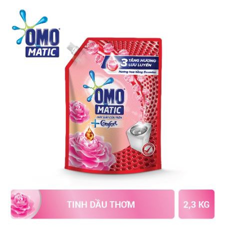 Nước giặt OMO Matic Comfort Hương Hoa Hồng túi 2.3KG (MỚI)